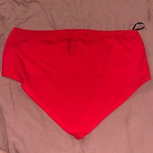 Red bandeau top